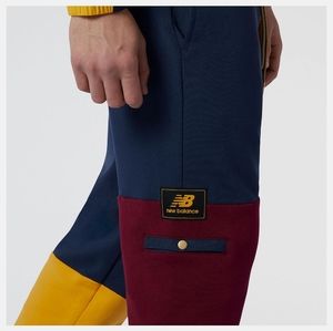 🆕New Balance | Athletics Fleece Pants Colorblock Sweatpants Mens Size Large
